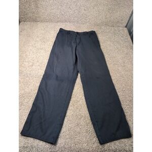 Zegna Sport Mens Dark Gray Cotton Flat Front Casual Dress Pants Italy 33x33